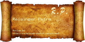 Reisinger Petra névjegykártya